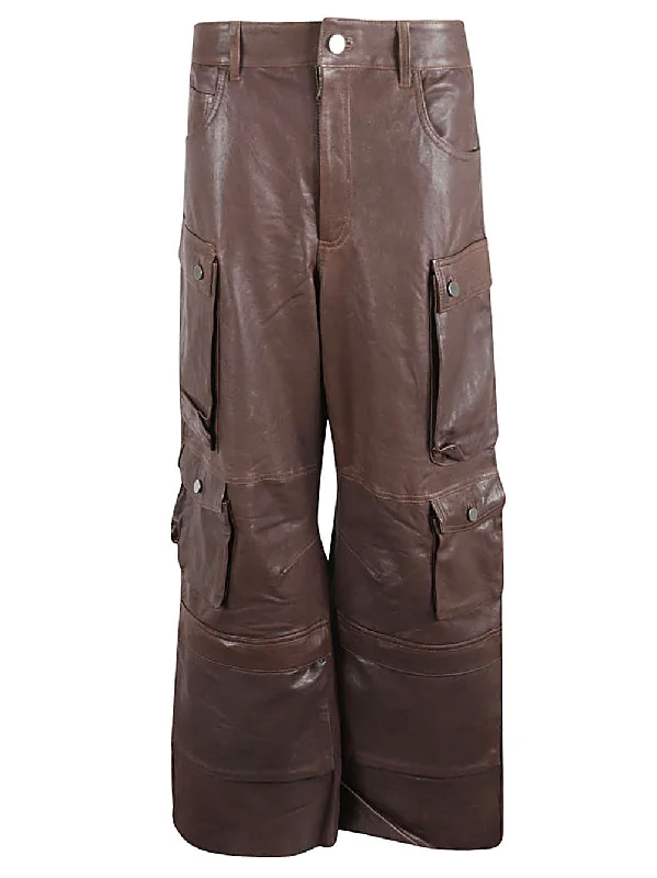 Fermas.club Trousers Brown Trousers chic elegant