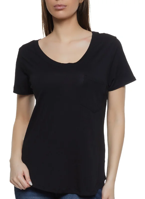 Scoop Neck Basic Tee