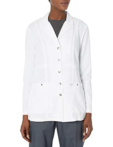 Dickies 82400 Women's Xtreme Stretch 28"" Snap Front Lab Coat