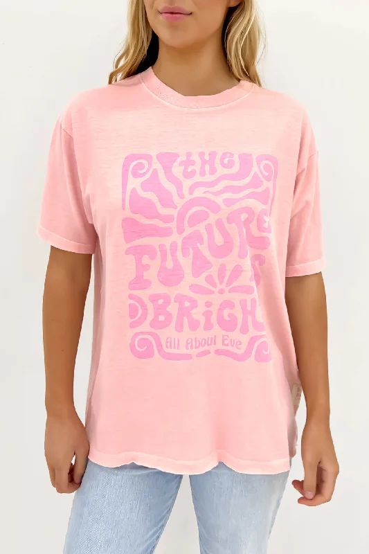 Future Is Bright Tee Pink