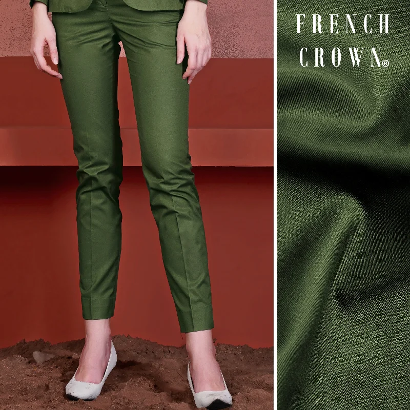 Forest Green Wool Rich Women’s Pant