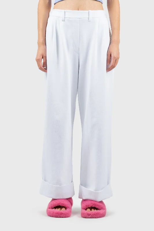 Wide Leg Jersey Trousers